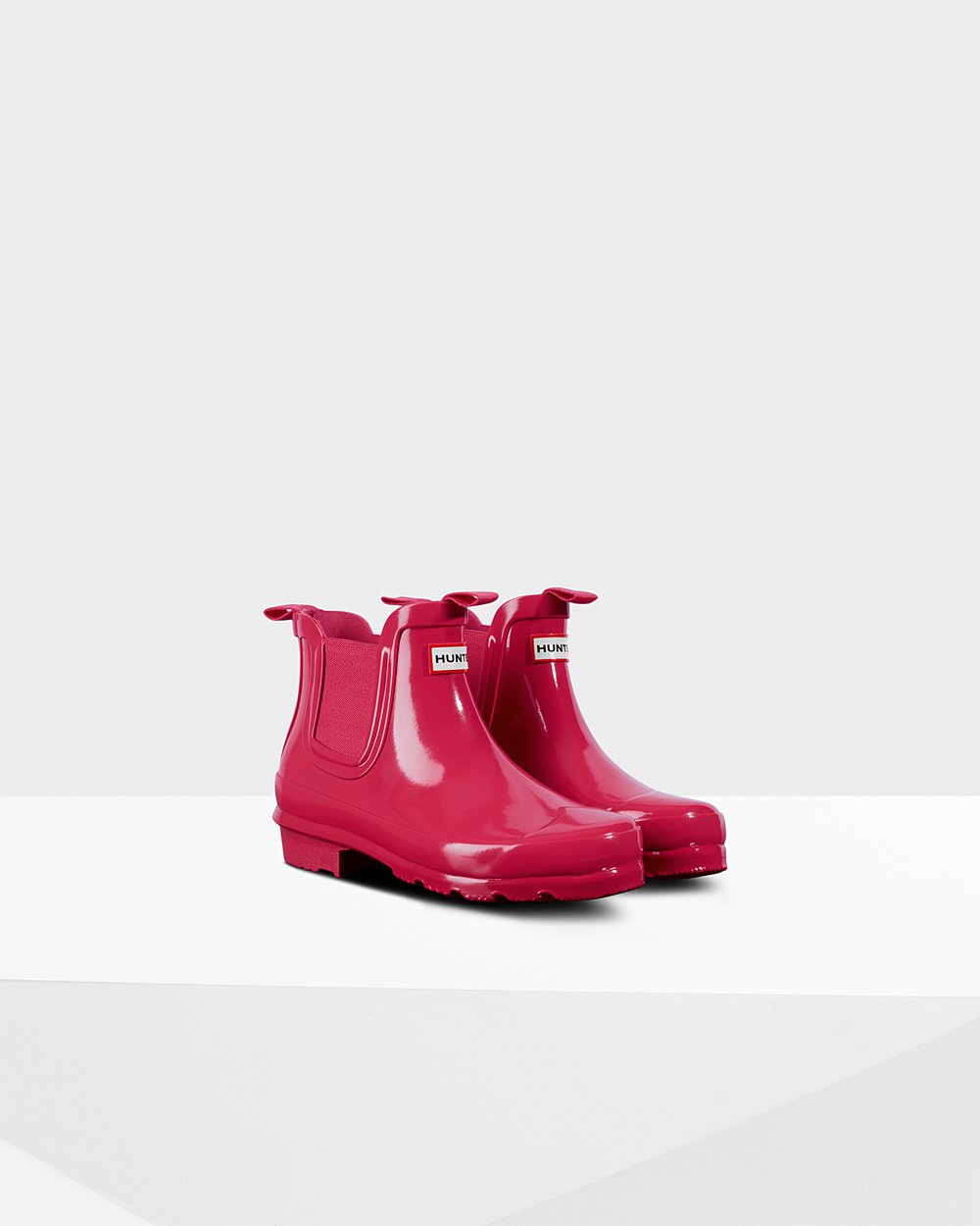 Chelsea Boots Barn - Hunter Original Stora Gloss - Rosa - 780329-LVW